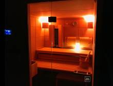 sauna facade vitrée siège infrarouge